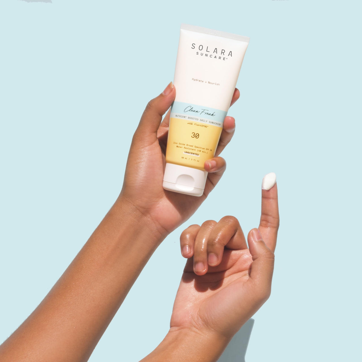 Solara Suncare water-resistant up to 40 minutes during swimming.