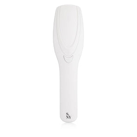 Solaris Laboratories NY Intensive Hair Stimulating Brush full view highlights sleek handheld design for scalp vitality.