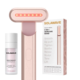 Solawave 4-in-1 wand front view for at-home skincare.
