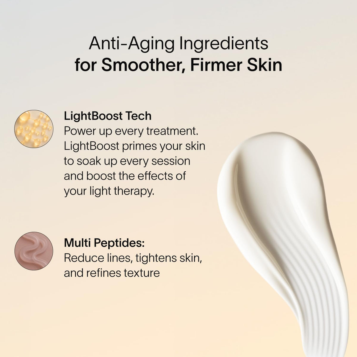 Solawave LightBoost serum application on cheeks and neck for even tone.