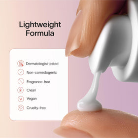 Solawave LightBoost serum glow result on clean skin after use.
