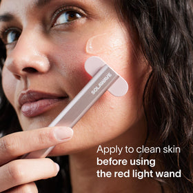 Solawave LightBoost Nonapeptide-1 smooths skin during treatment.