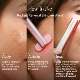 Solawave neck-area treatment to balance facial contours.