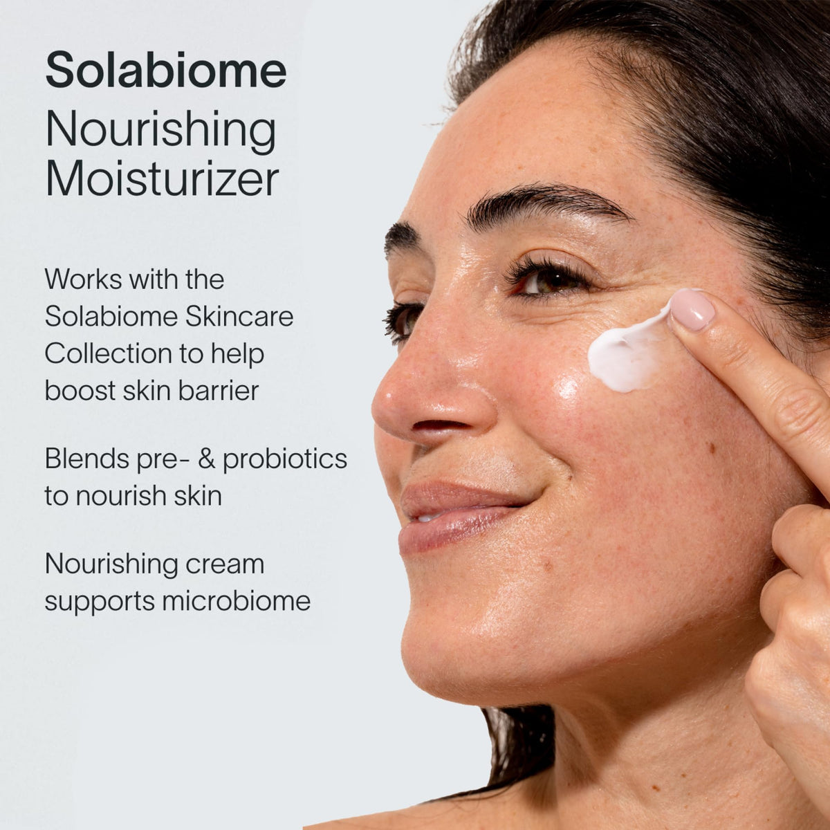 Solawave Probiotic Cloud Cream texture closeup—fast absorption for daily comfort.