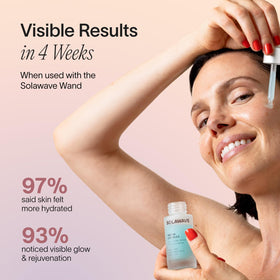 Blue tansy and aloe vera ingredients illustrated on packaging