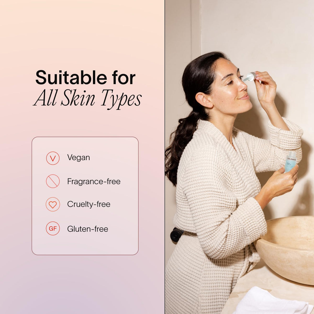 Vegan cruelty-free branding shown on Renew Complex packaging