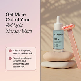 Serum droplet ready to be applied during wand sessions
