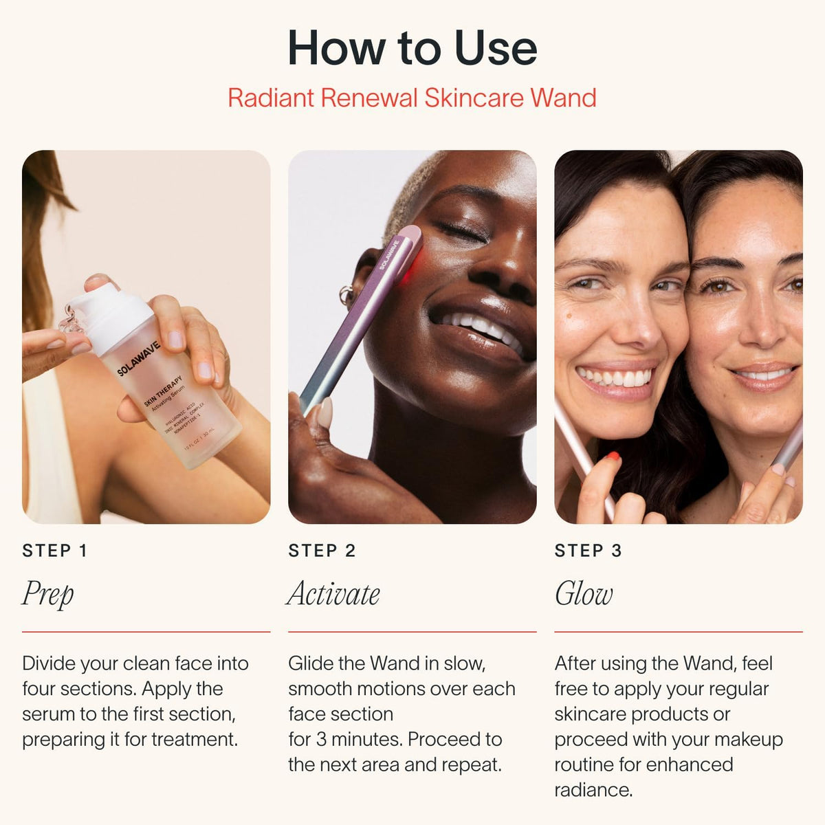 Solawave serum in daily routine beneath makeup and moisturizer