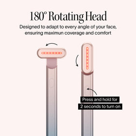 Solawave wand rotating head offers full-face coverage with precision.