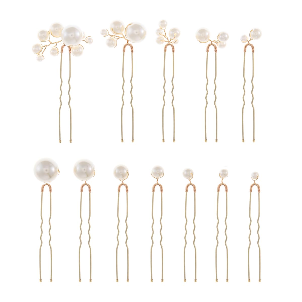 SOLENY 12-piece pearl hair pin set for bridal updos