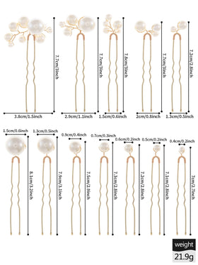SOLENY 3-inch pearl hair pin detail with shimmering finish