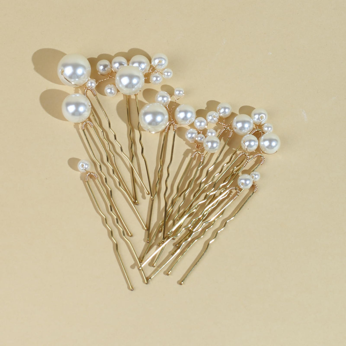 SOLENY pearl hair pin close-up showing delicate pearls for secure updos