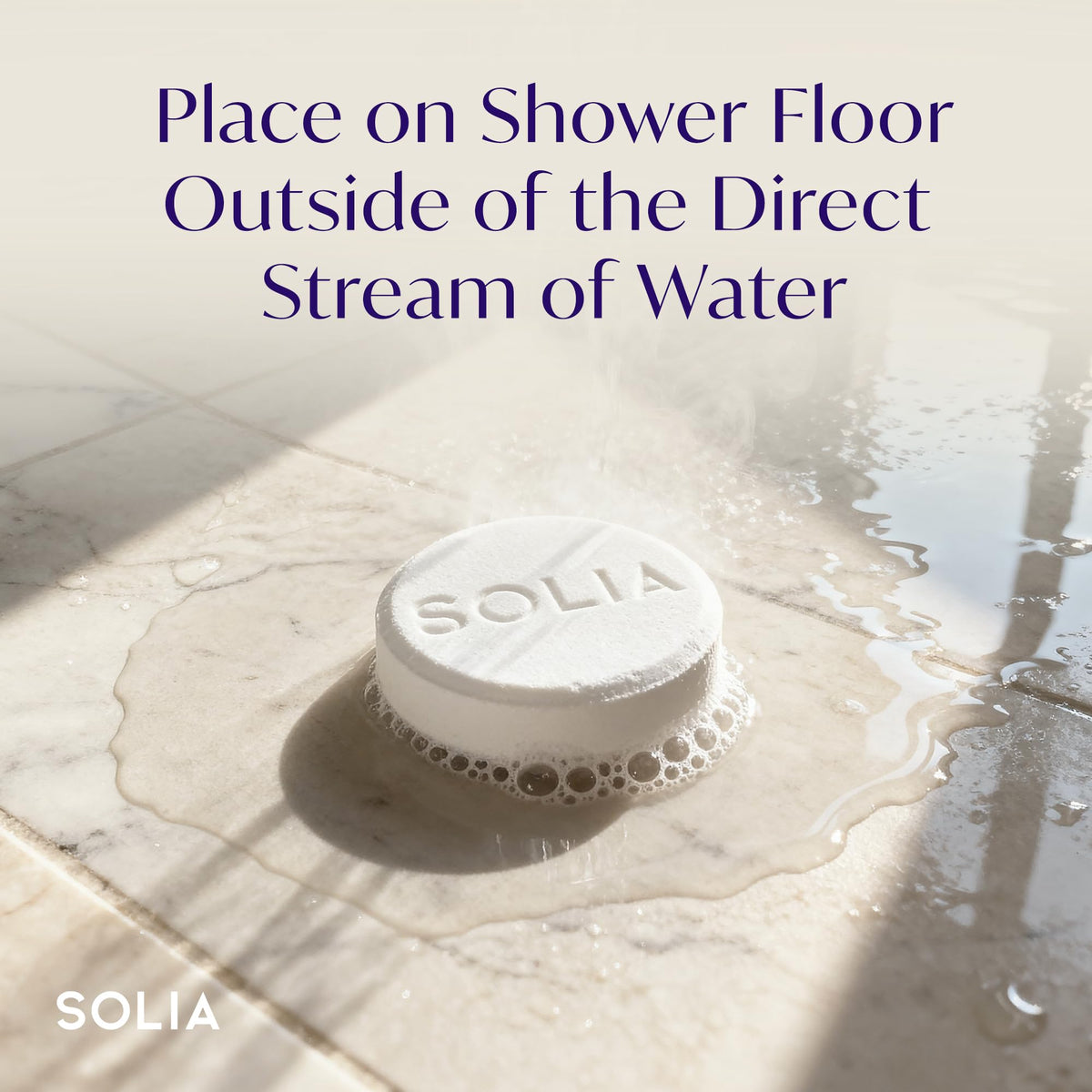 Solia Lavender Shower Steamer individually wrapped for freshness