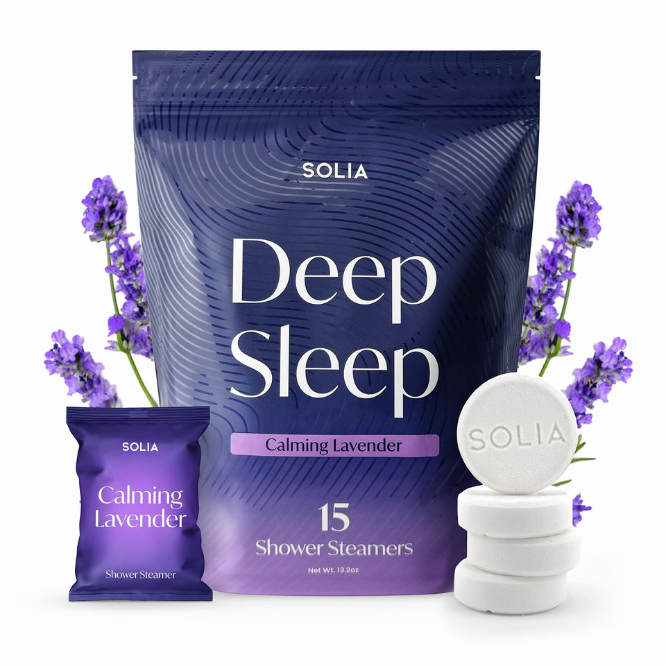 Solia Lavender Shower Steamer pack close-up for a relaxing ritual
