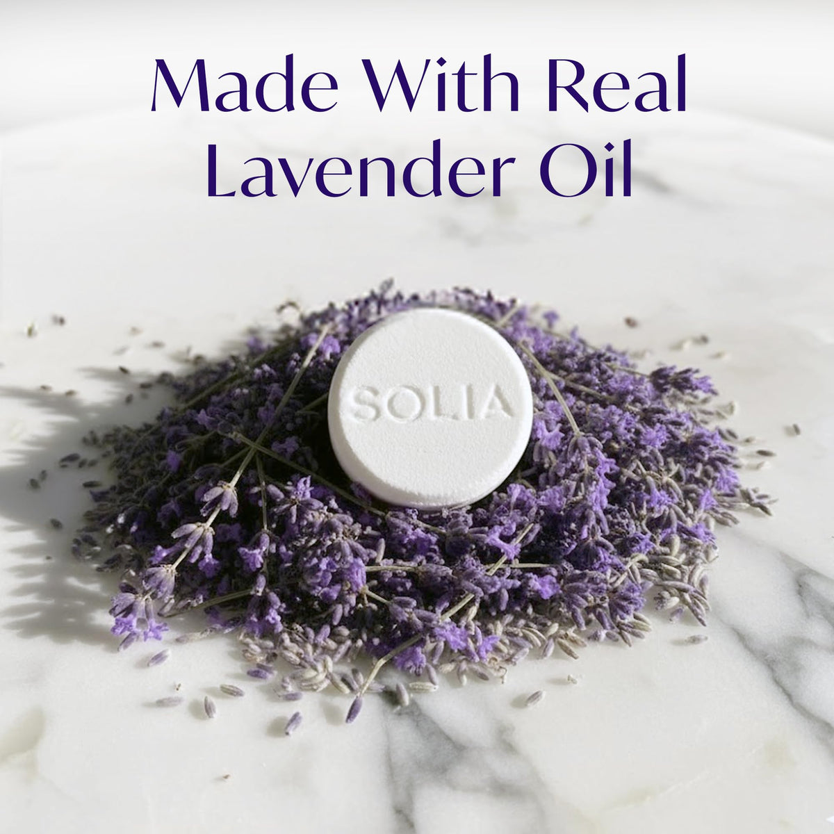 Solia Lavender Shower Steamer packaging emphasizes freshness