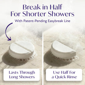 Solia lavender shower steamer wrapped individually for gifting and freshness.