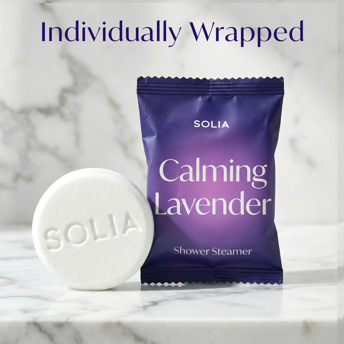 Solia natural ingredients showcased for a gentle spa-like shower.