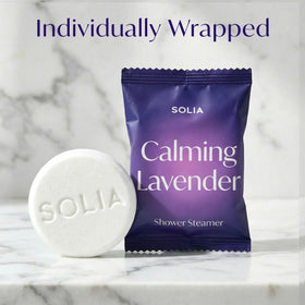 Solia natural ingredients showcased for a gentle spa-like shower.