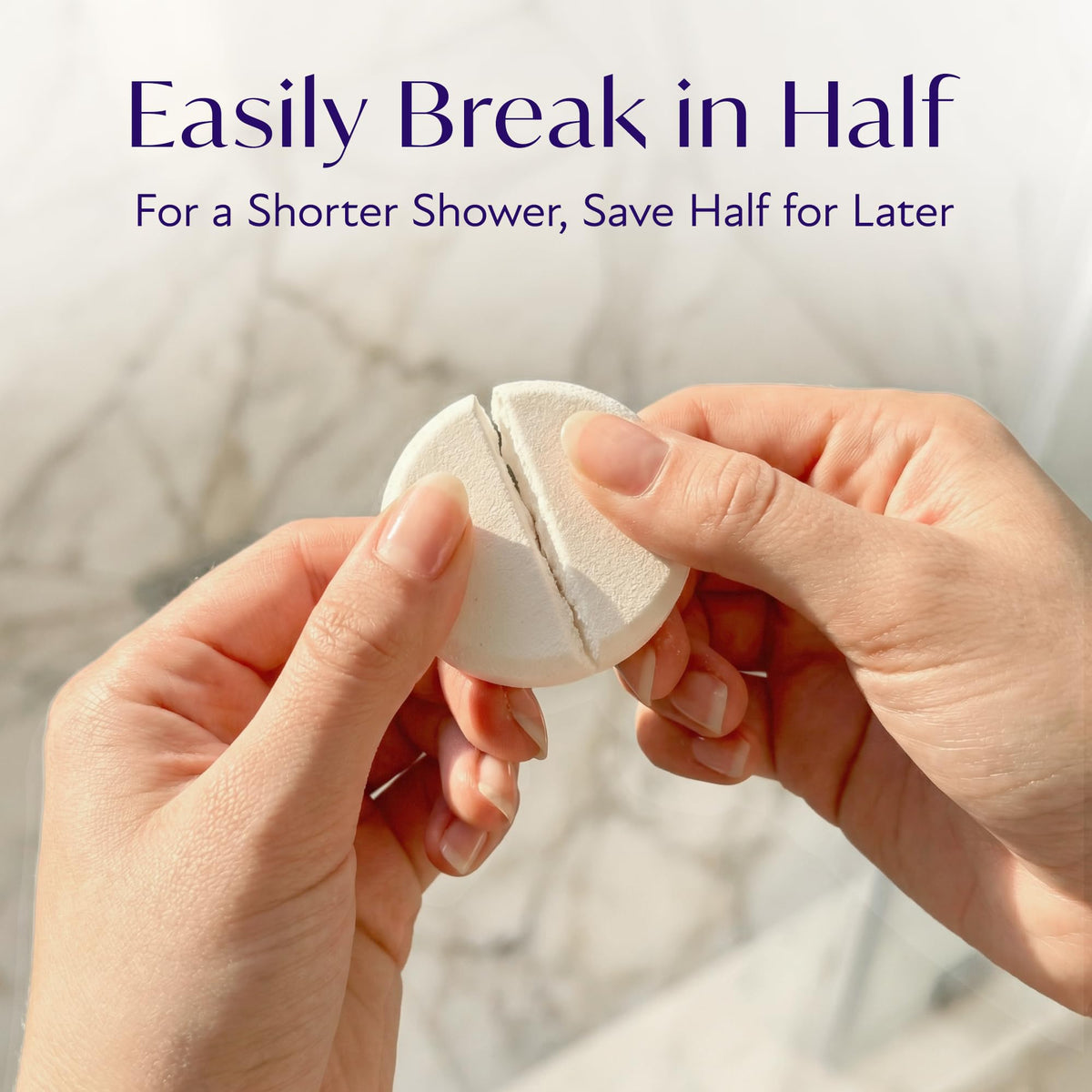 Solia relaxing shower spa routine idea with lavender steamers.