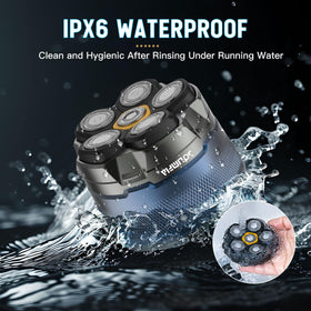 Solimpia IPX6 waterproof shaver for shower use and rinse-clean durability