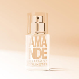 Solinotes Almond perfume vanity setup for daily elegance.
