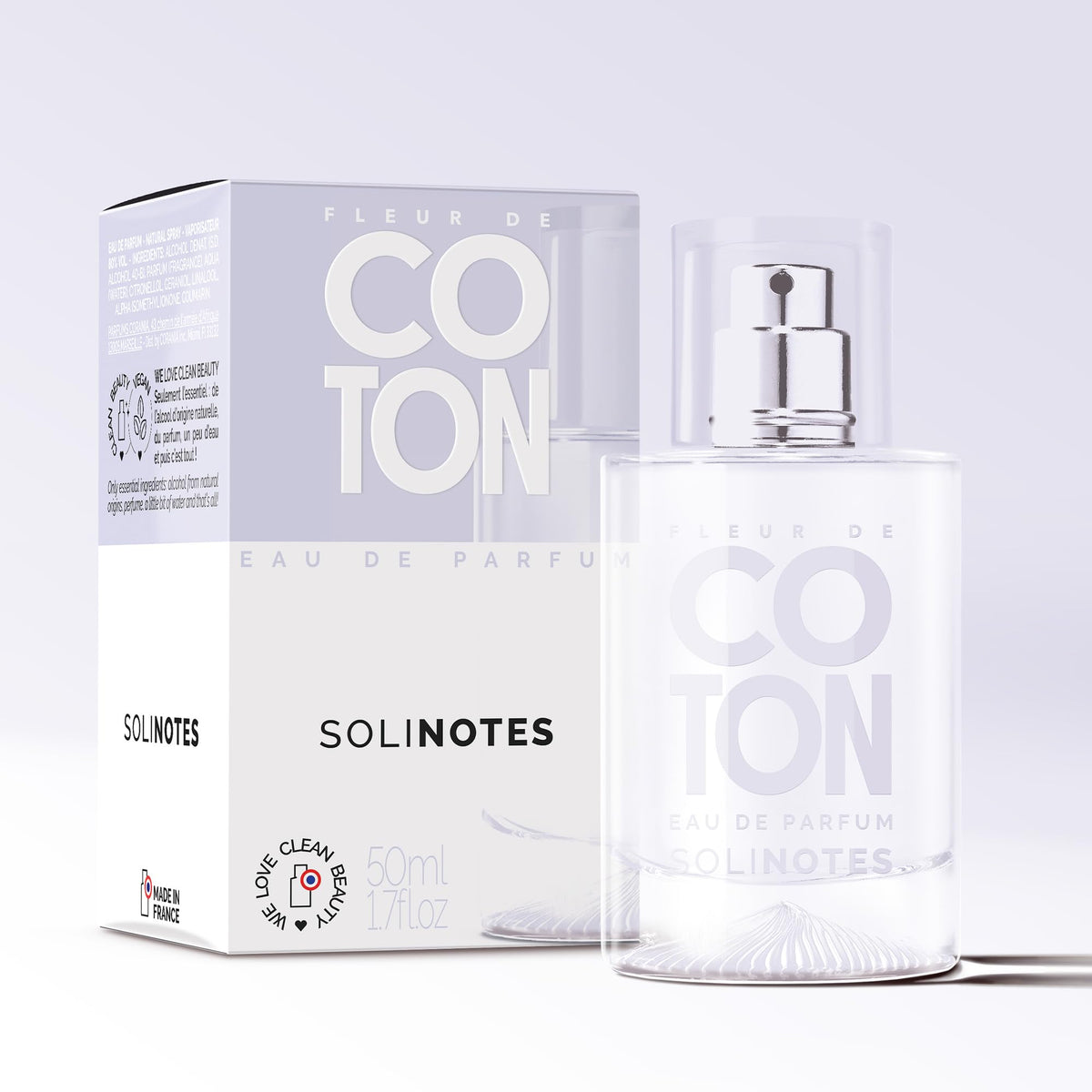 Solinotes Cotton Flower bottle cap highlights a refined fragrance moment for women and men.