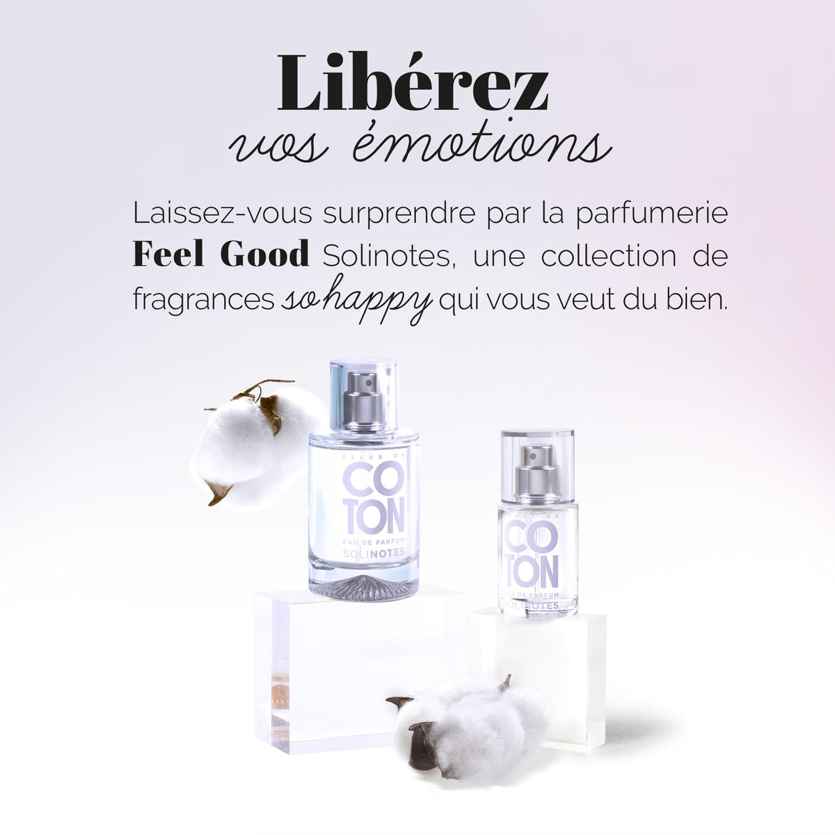Solinotes Cotton Flower label closeup reveals vegan, cruelty-free and made in France.
