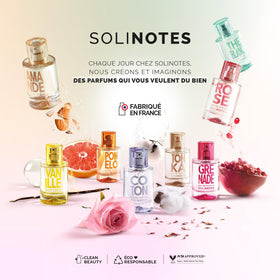 Solinotes Paris Rose perfume with spray pump indicates controlled application.