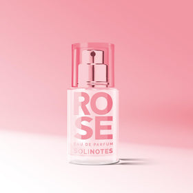 Solinotes Rose bergamot lychee note image emphasizes fresh, uplifting opening.