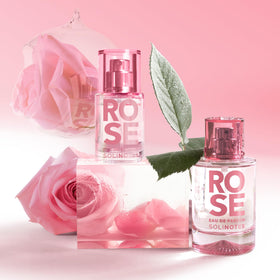 Solinotes Rose cedarwood warmth image suggests balanced, comforting dry-down.
