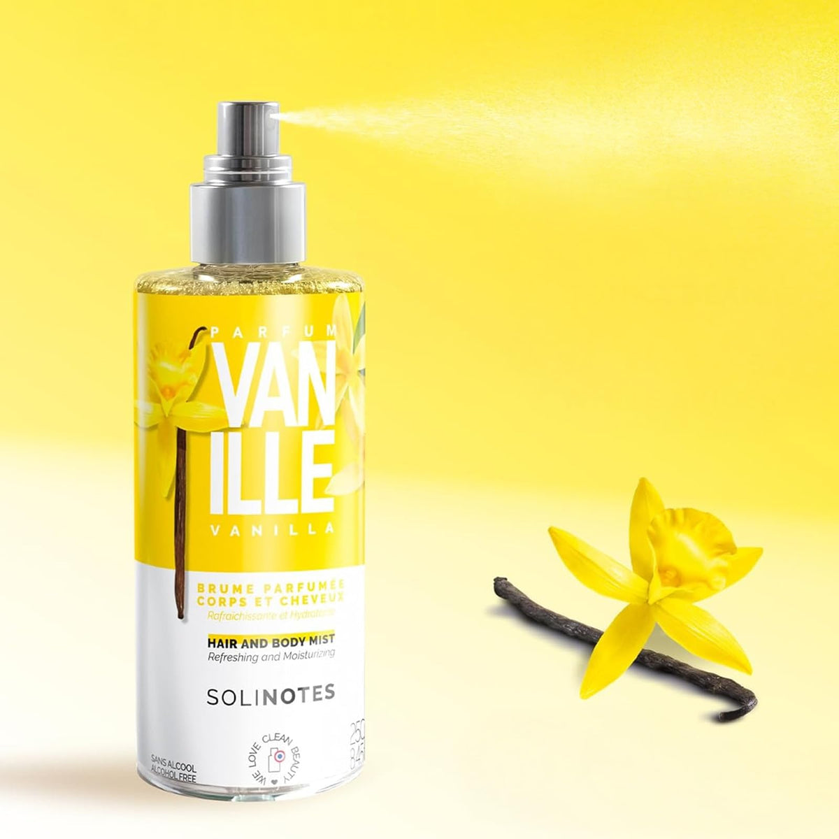 Solinotes Vanilla Scented Mist fragrance profile display