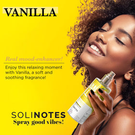 Solinotes Vanilla Scented Mist with tonka bean note showcased