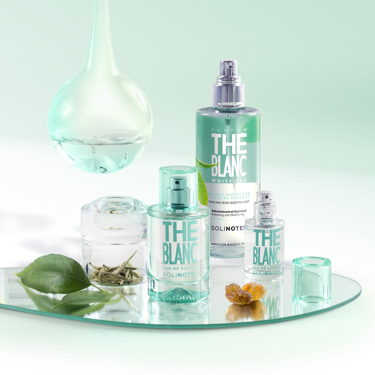 Solinotes White Tea packaging display suggests premium fragrance and gift-worthy presentation