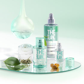 Solinotes White Tea packaging display suggests premium fragrance and gift-worthy presentation