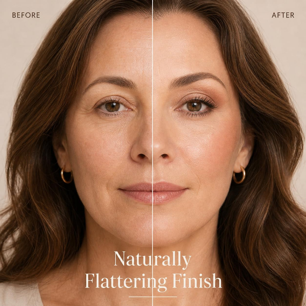 SOLLASY blush applied to apples of cheeks for a natural flush.