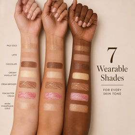 SOLLASY highlighter on cheekbones delivers a radiant glow.