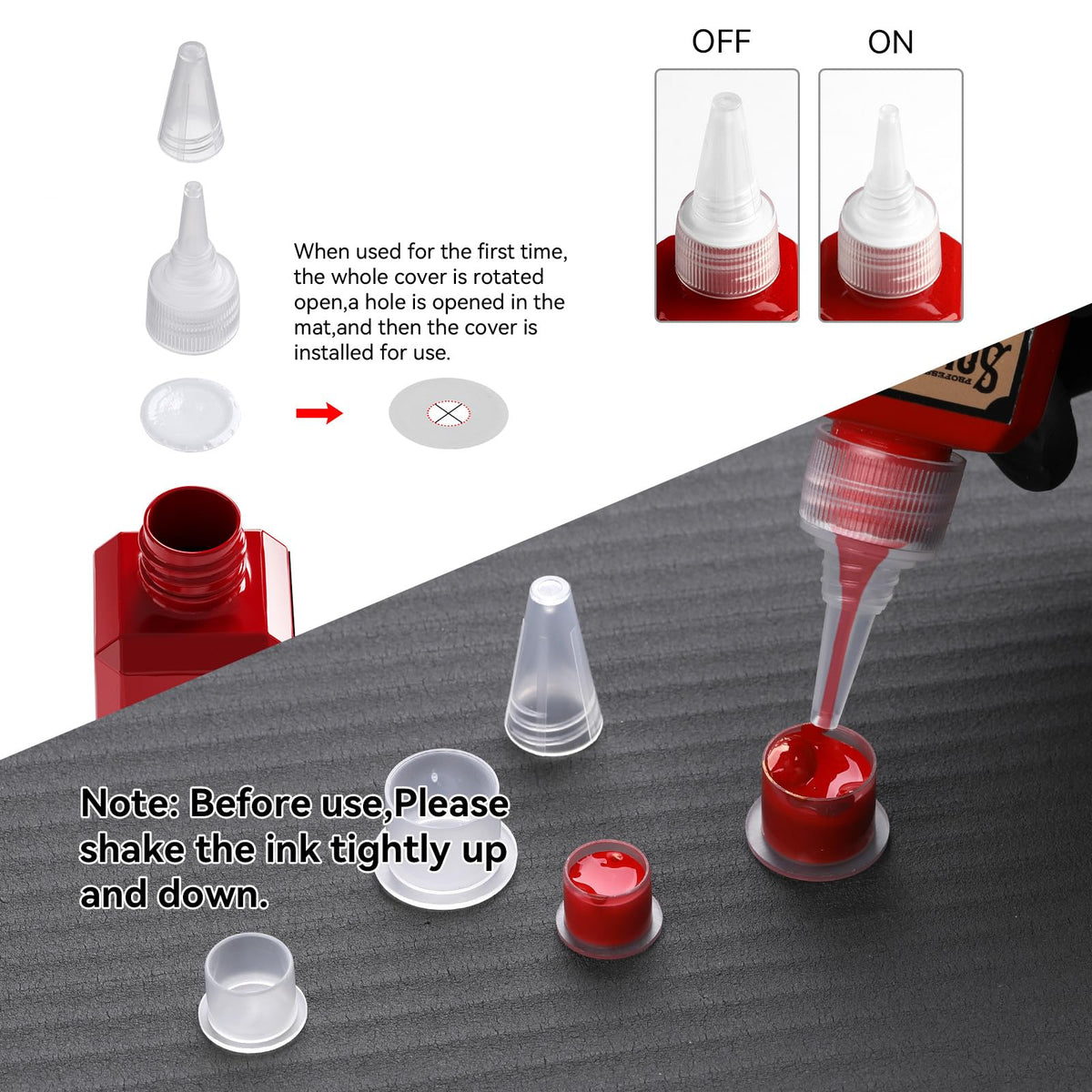 Solong Tattoo S Series red ink for blending with seamless color transitions.