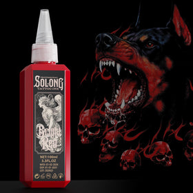 Solong Tattoo S Series red ink for shading with smooth, even gradients.