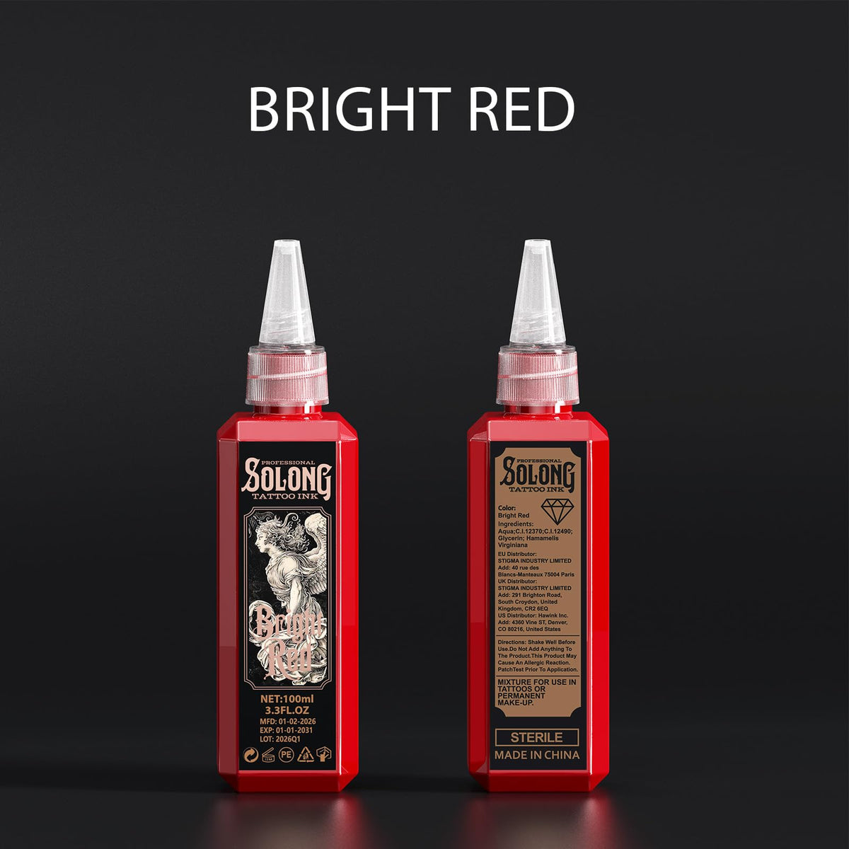 Solong Tattoo S Series red ink offers vibrant results for tribal designs.
