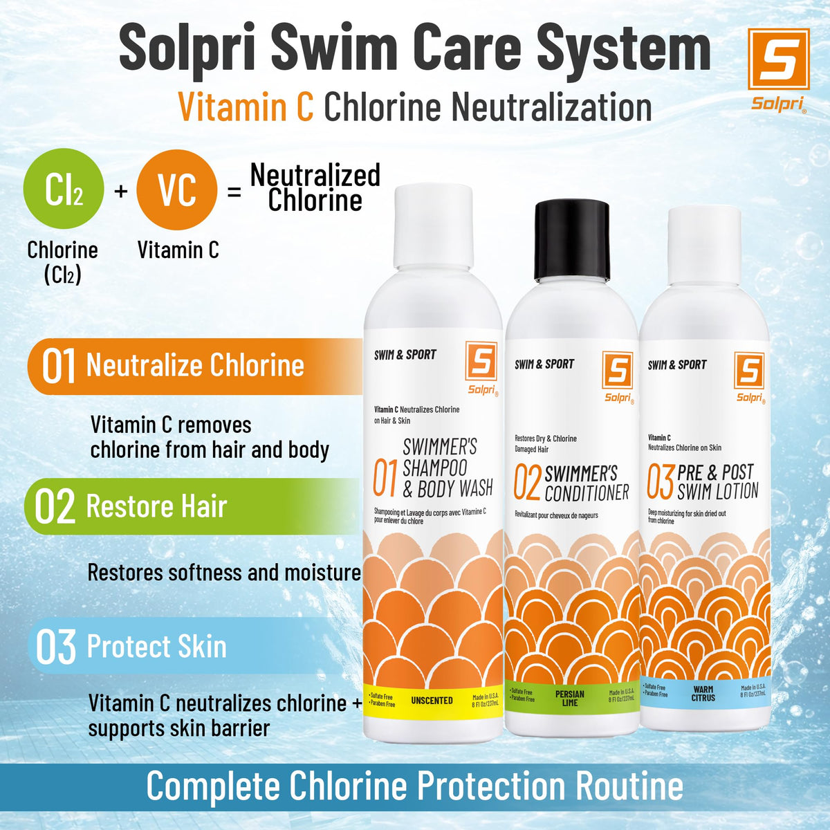 Solpri organic aloe, B5, E, and shea butter ingredients close-up.