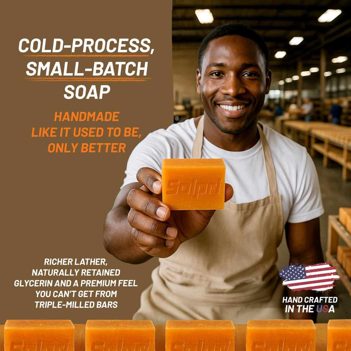 Solpri Shield packaging highlights natural ingredients for gym and sports use.
