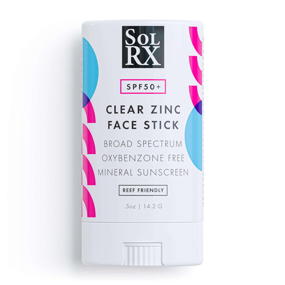 SolRX Mineral SPF 50 face stick providing clear protection for active outdoor days