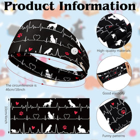 Solsew vet headband with bone design to add style while working with pets