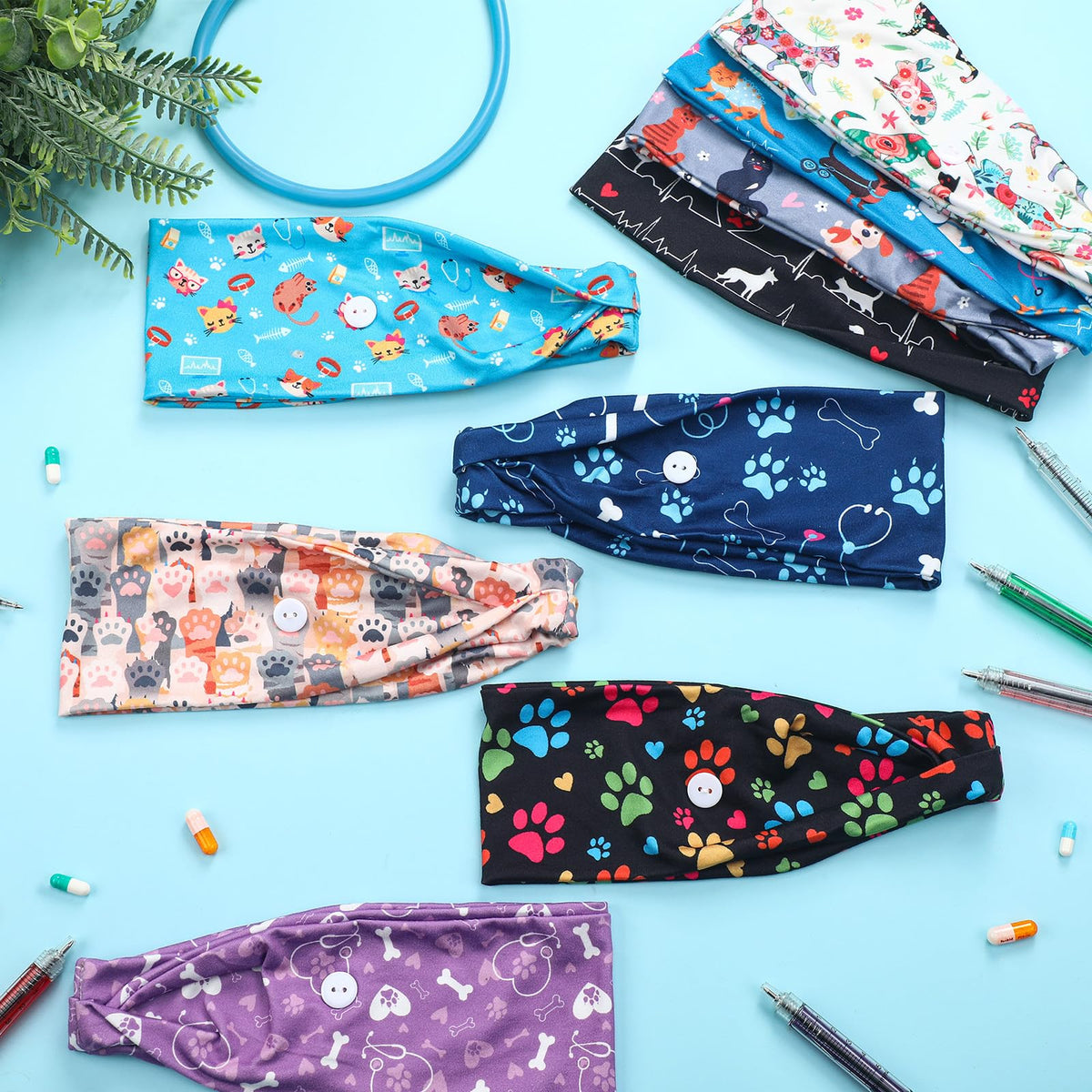 Solsew headband made of soft elastic fabric for flexible, comfortable fit