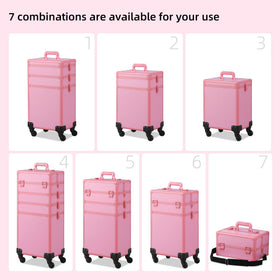 Somduy rolling makeup case with wheels offers smooth mobility