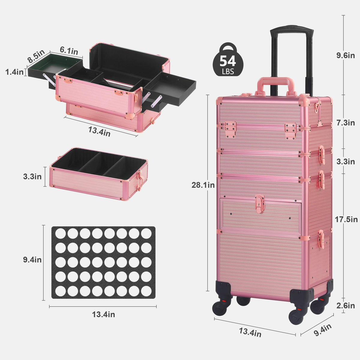 Somduy adjustable telescopic handle adapts to different heights.