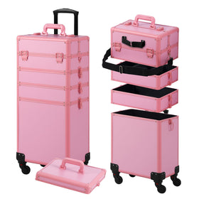 Somduy makeup train case with lid for versatile on the go storage