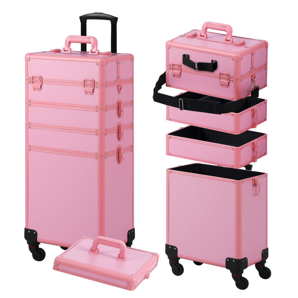 Somduy makeup train case with lid for versatile on the go storage