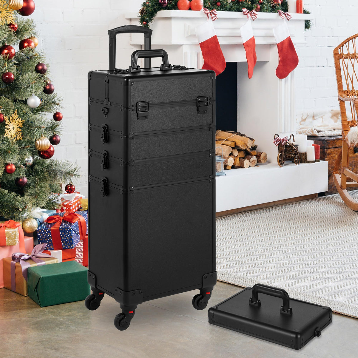 Somduy rolling makeup case multi-scene use for pros and enthusiasts
