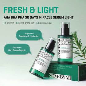 Close-up of SOME BY MI Serum Light texture showing lightweight hydration
